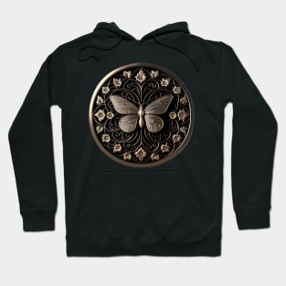Just a Golden Butterfly Coin Ornament Hoodie
